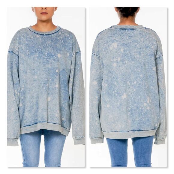 Drifter Yameyo Bleach Splash Sweatshirt size Medium in Blue - Picture 3 of 14